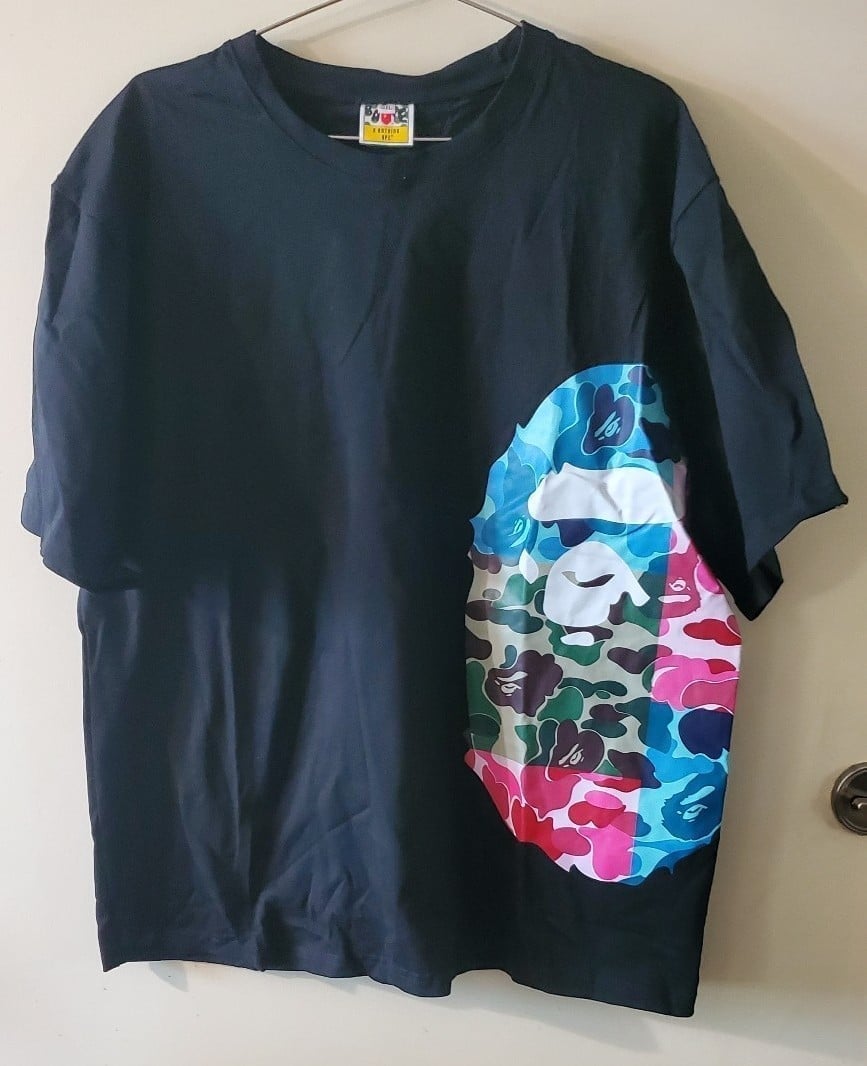 BAPE ABC Camo Crazy Side Big Ape Head Tee - 3XL