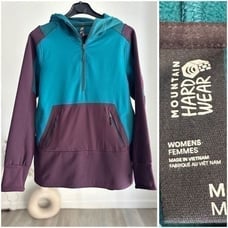 Mountain Hardwear Frostzone Hybrid 1/2-Zip Soft-Shell Hoodie Women's Medium