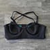 Black Neoprene K&K Mesh Bustier Bikini Top