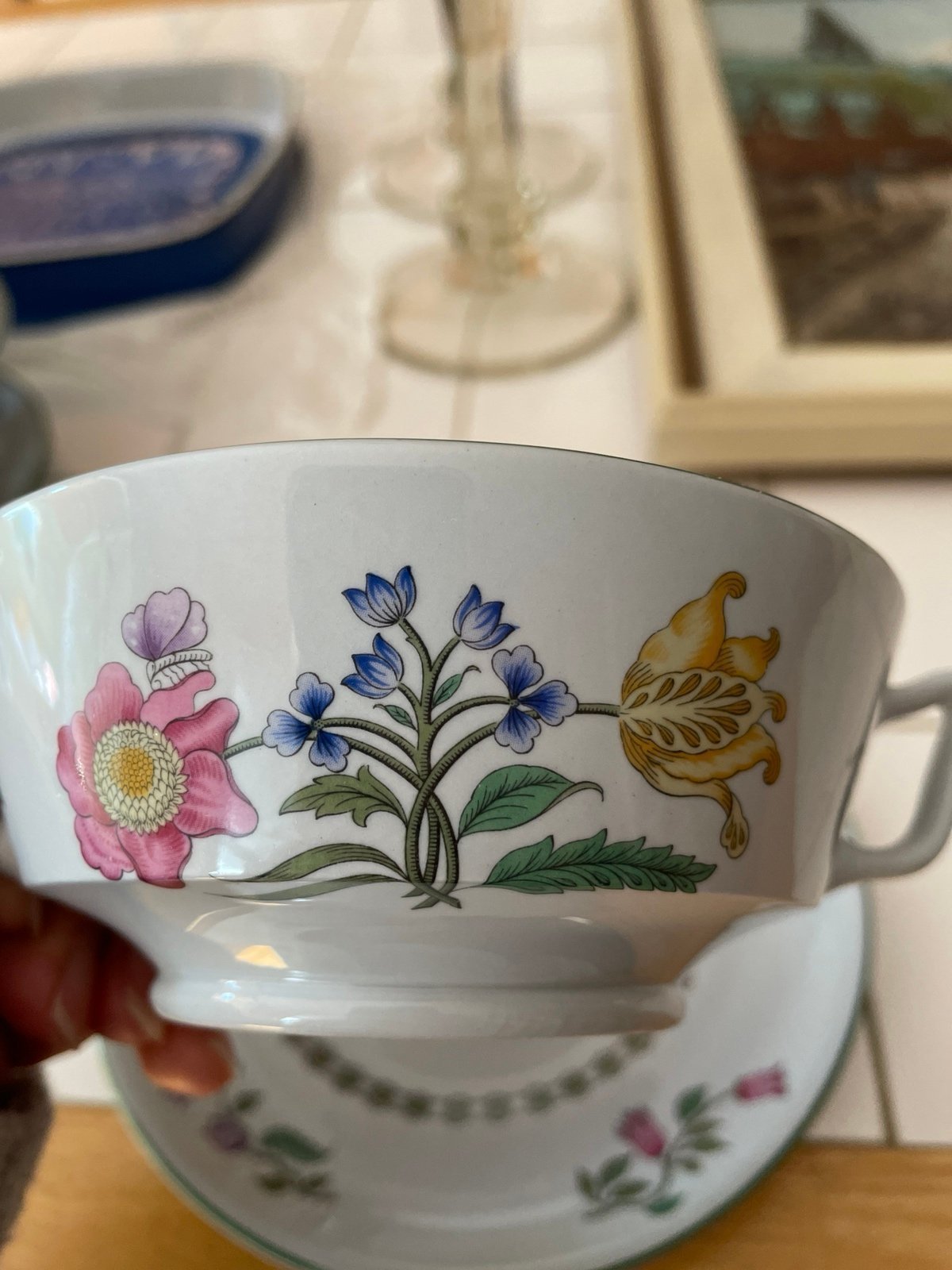 Spode Fine China Soup Bowls and Saucers