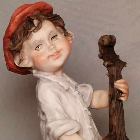 Giuseppe Armani Boy In A Band Home Office Collectible Vintage Decor Statue