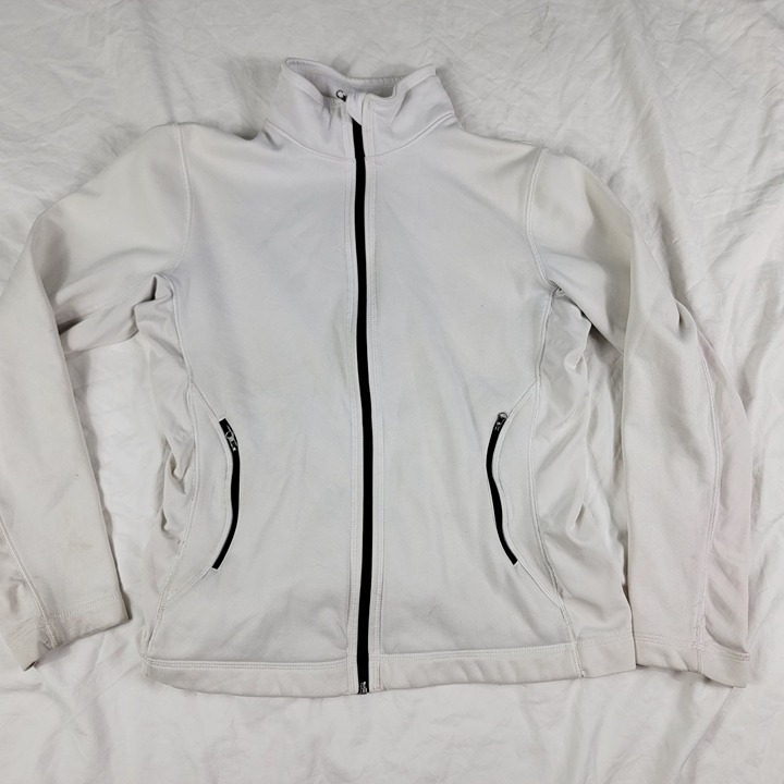 New Balance Adults Medium White Full Zip Sweater Lightweight Casual Outdoors