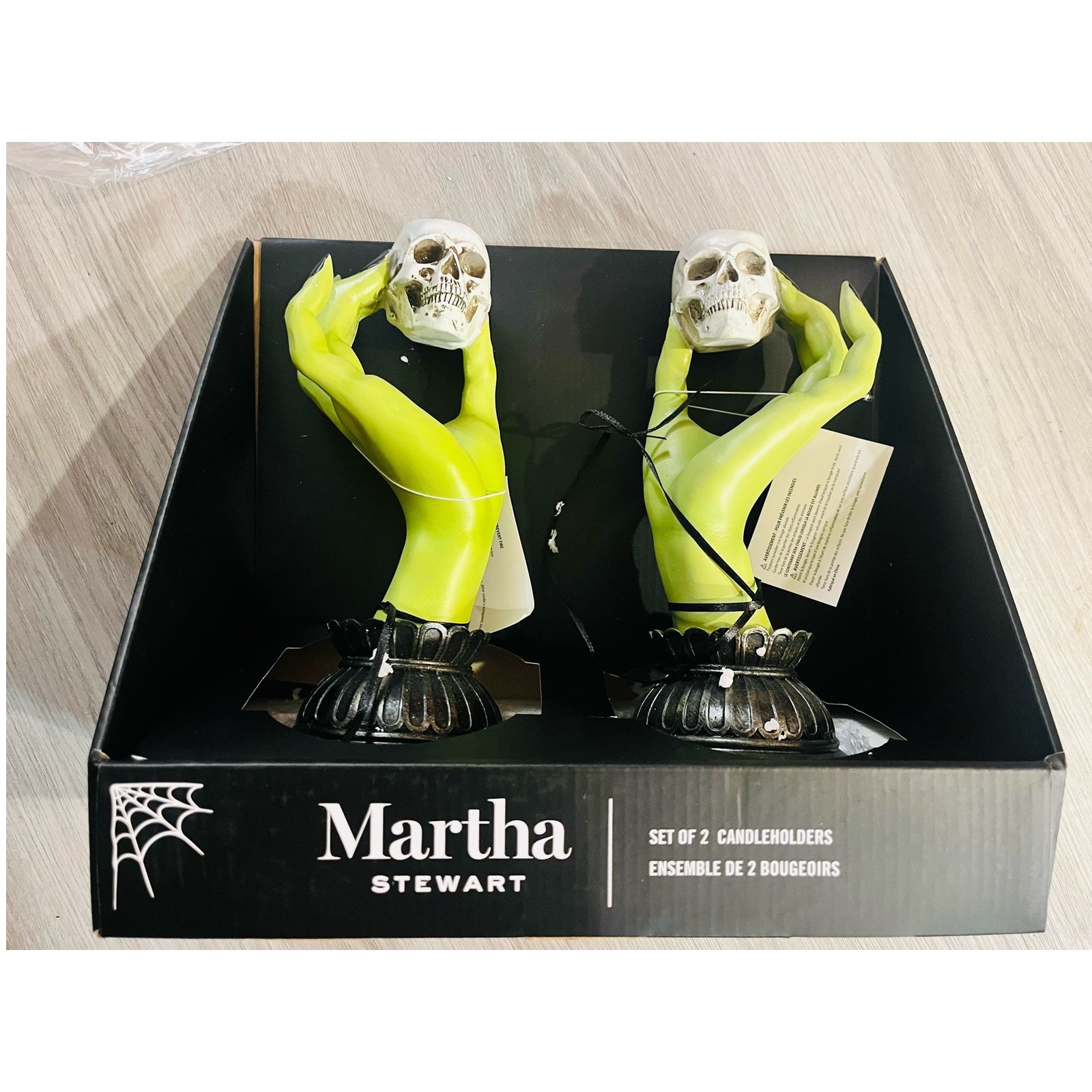 Martha Stewart set of two candleholders for Halloween display