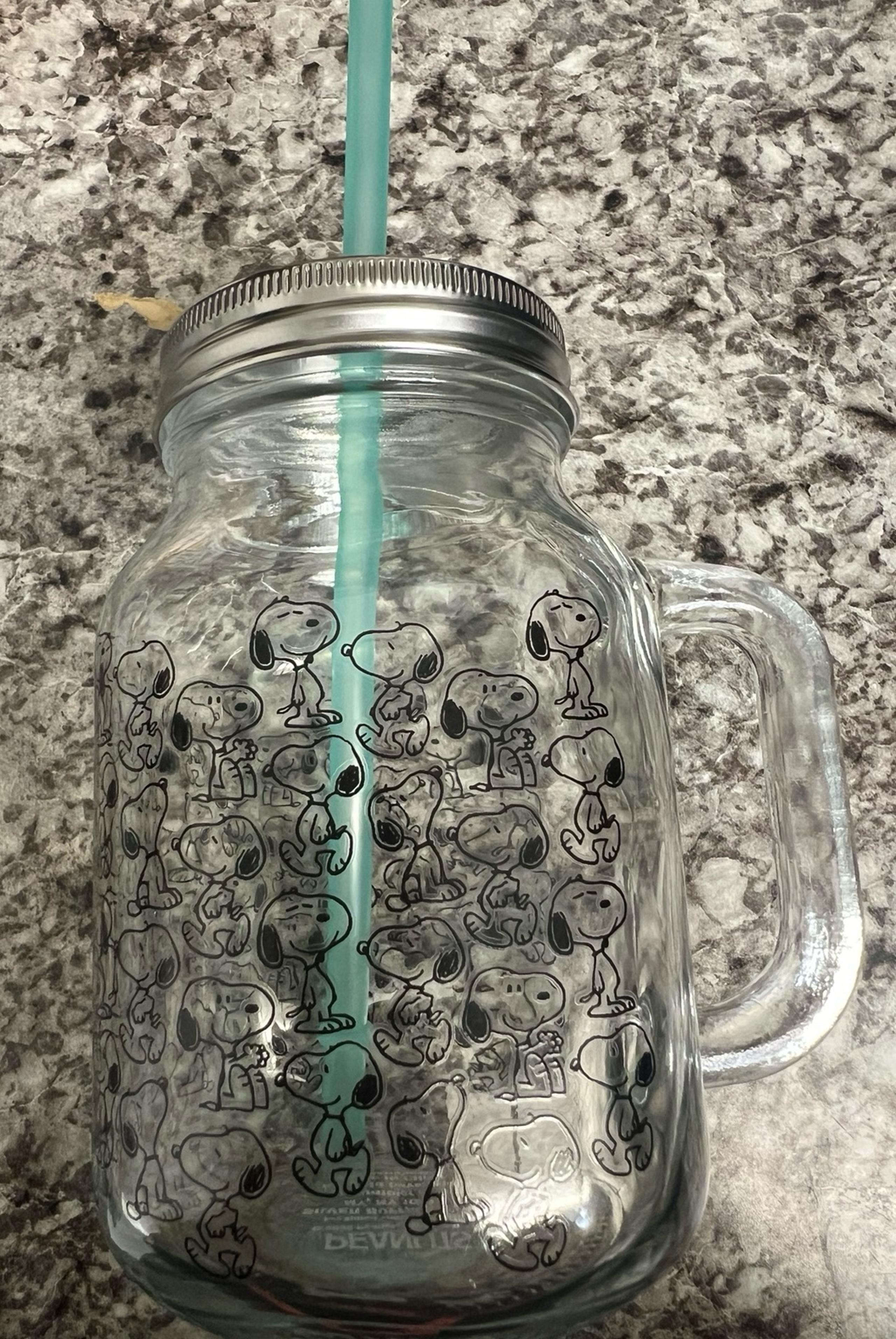 Snoopy mason jar tumbler