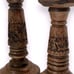 Pillar Chunky Carved Candlestick Pair