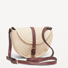 NWT OLD NAVY Raffia Crossbody Bag Color: Natural Combo ONE SIZE Product Details