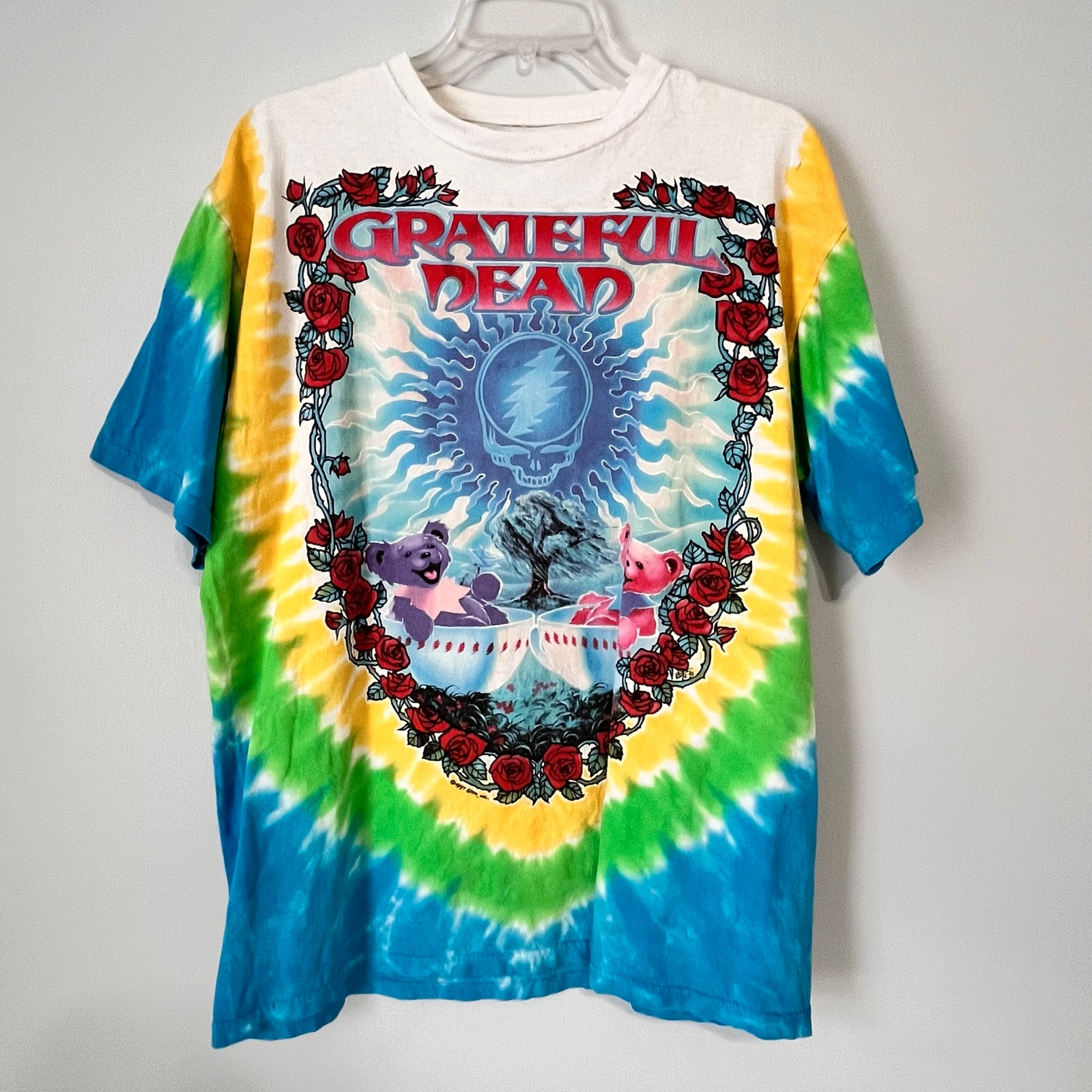 Vintage 90's 1997 Grateful Dead Scarlet Fire Tee Shirt Mens L Tie Dye GDM
