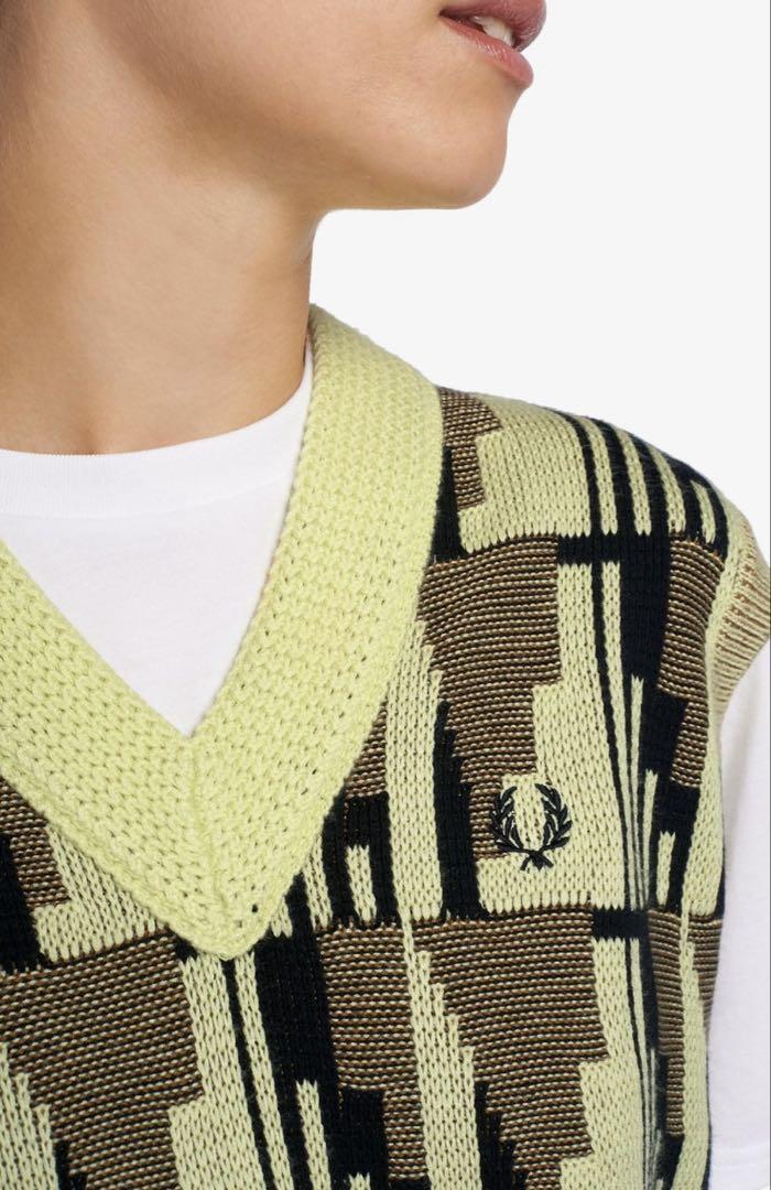 Excellent Condition FRED PERRY / Jacquard Knitted Tank