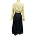 Vintage Uluwatu Womens Size S High Waist Black Floral Midi Skirt