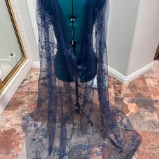 Gorgeous HANDMADE midnights stars royal blue eras tour drape cape