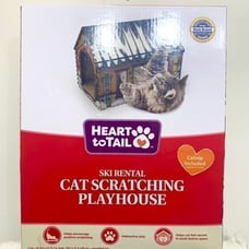 Heart To Tail Ski Rental Cat Scratching Post & Playhouse w/ Cat-Nip Pet House