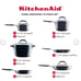 KitchenAid Hard-Anodized Nonstick Cookware Set, 10-Piece
