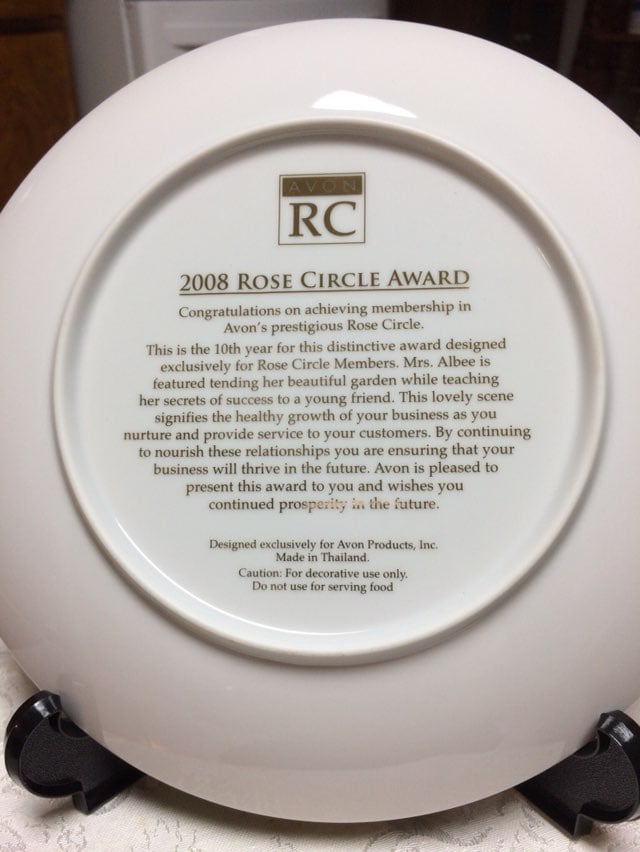 Avon Collectors Plate