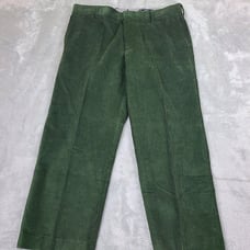 Lands End Men's Trad Fit Fine Wale PLT Strech Corduroy Pants Green 37x27
