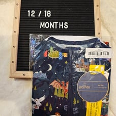 Little sleepies Harry Potter Hogwarts at Night 12/18 month zippy NIB