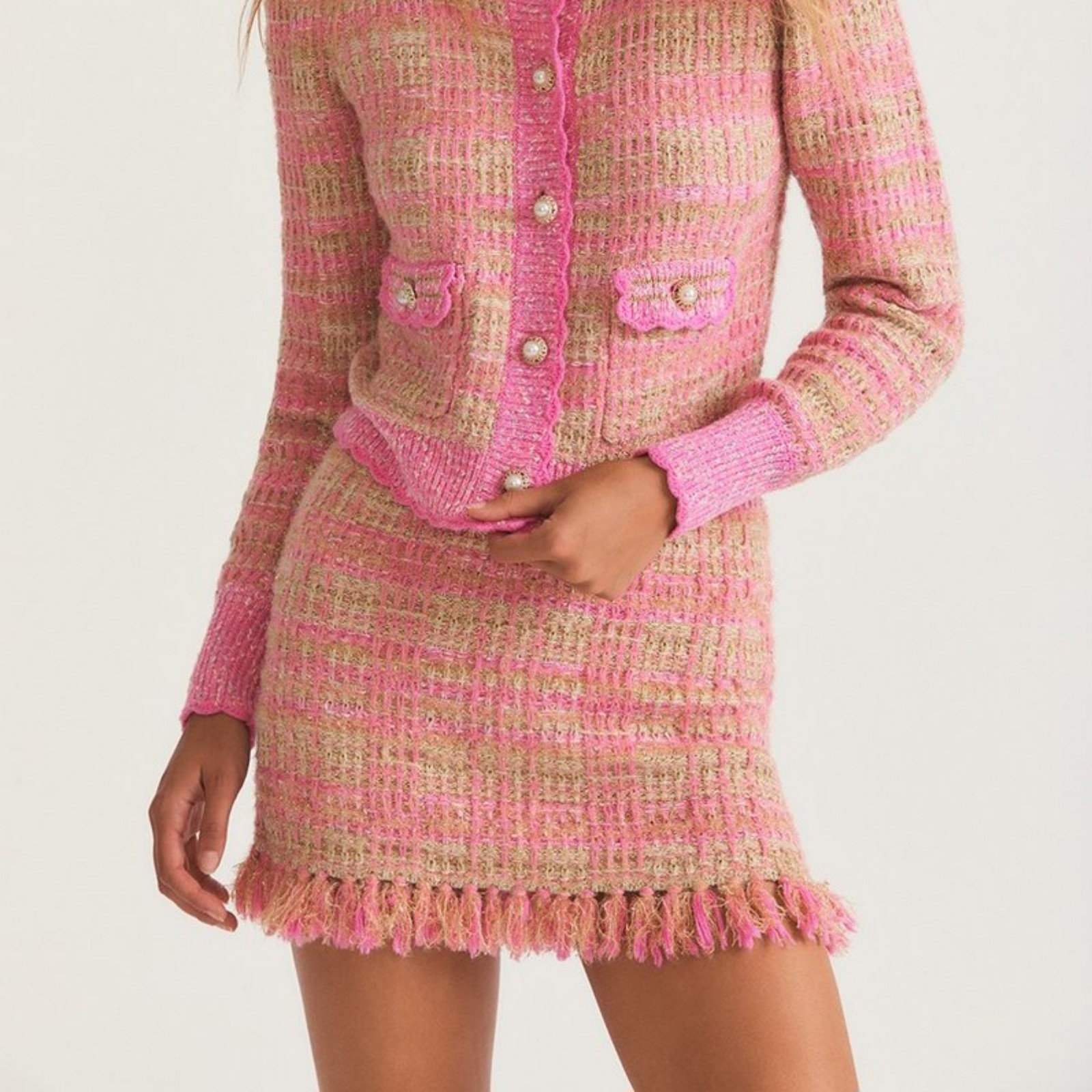 LoveShackFancy Balsam Majestic Pink Mini Skirt