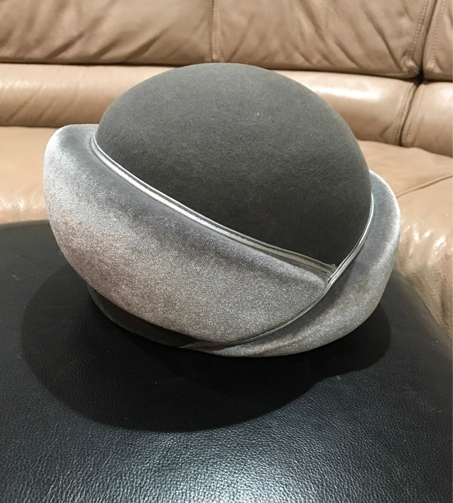 NWOT Elegant Women’s Hat, Dark/Light Grey, 57-59