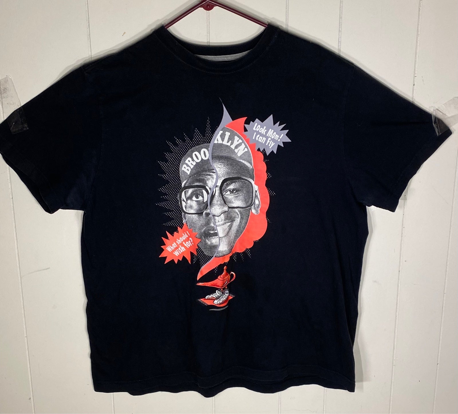 Vintage & Rare Nike Spike Lee & Michael Jordan Art T-Shirt - XXL