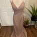 Mayqueen glitter woven fabric dresss blush pink size 14