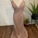 Mayqueen glitter woven fabric dresss blush pink size 14
