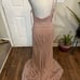Mayqueen glitter woven fabric dresss blush pink size 14