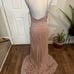 Mayqueen glitter woven fabric dresss blush pink size 14
