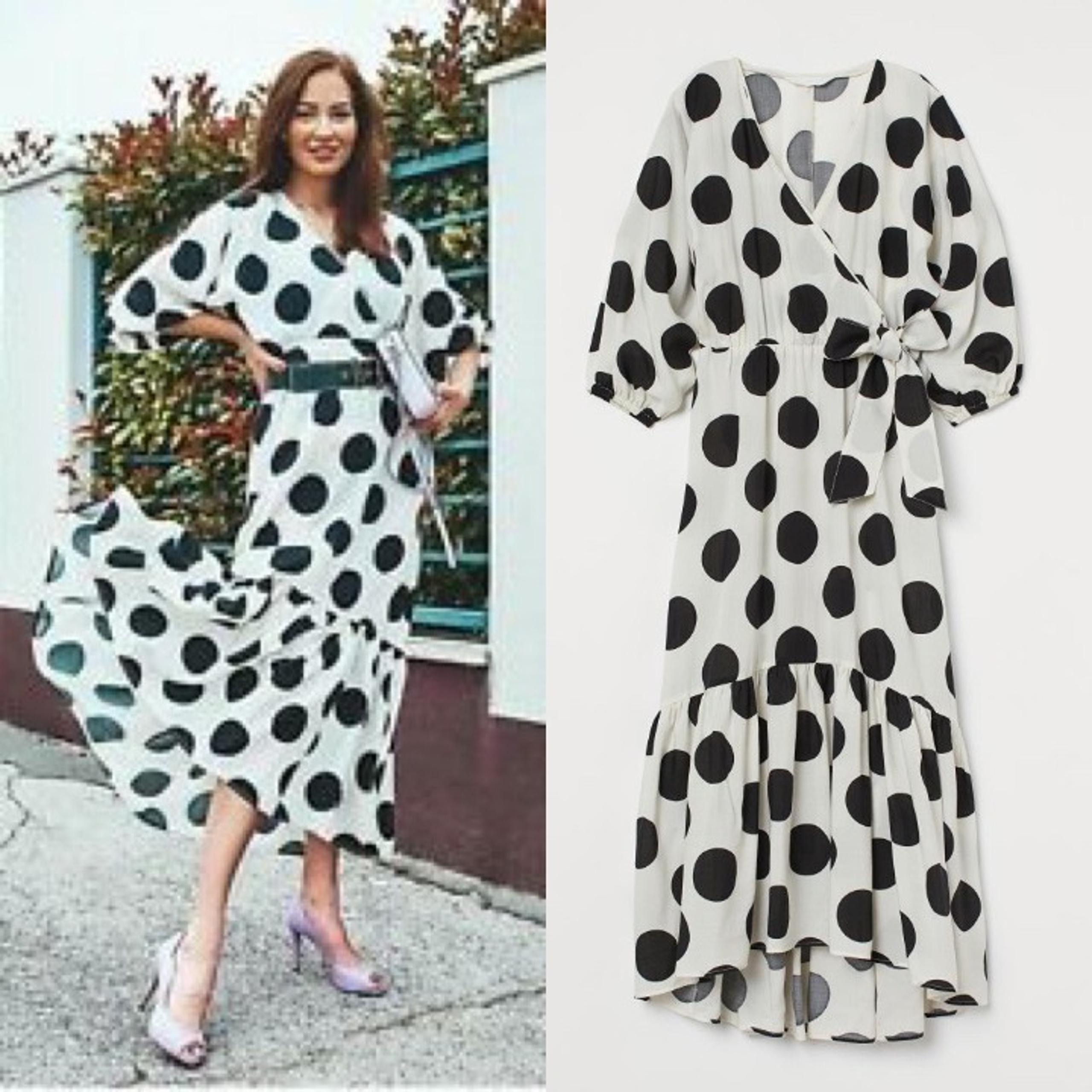 H&M Polka Dot Lyocell Dress - Size MEDIUM - PRE OWNED