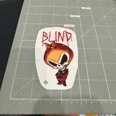 Rare Blind Skateboard Sticker Flame Boy Wet Willy