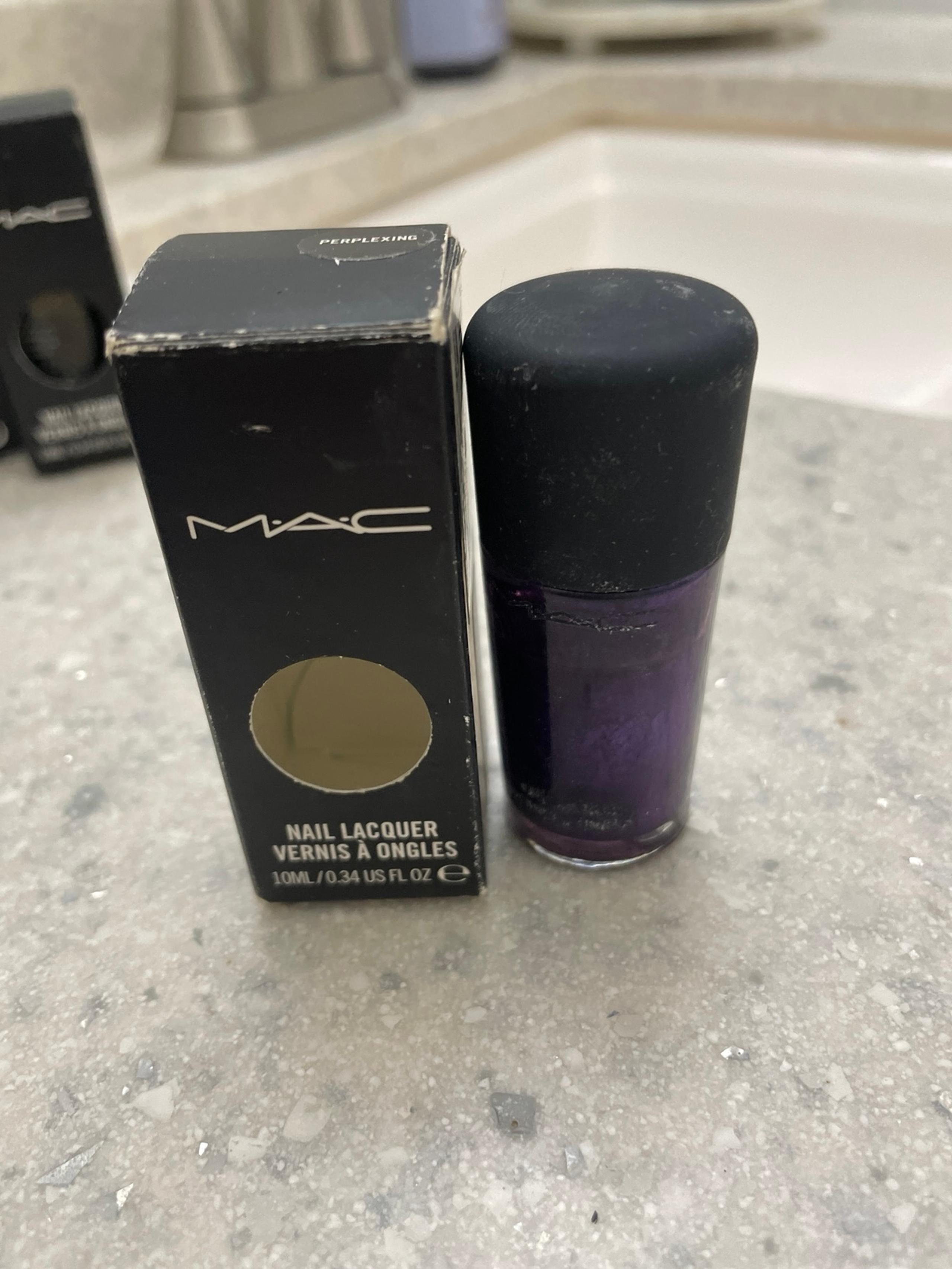 Mac cosmetics nail polish discontinued HTF perplexing used 3×70% left