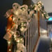 18 ft Christmas garland with ornate ornaments white silver decorated