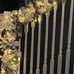 18 ft Christmas garland with ornate ornaments white silver decorated