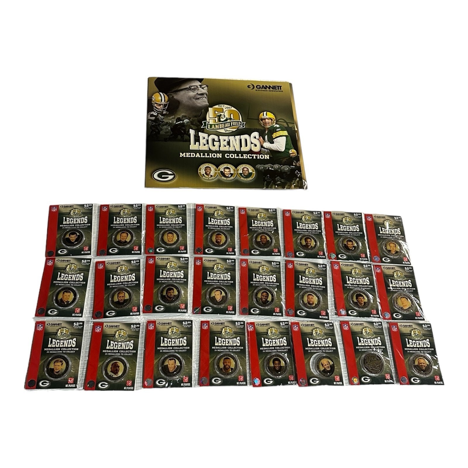 Green Bay Packers Legend Medallion Collection 1957-2007 Complete Coins Sealed