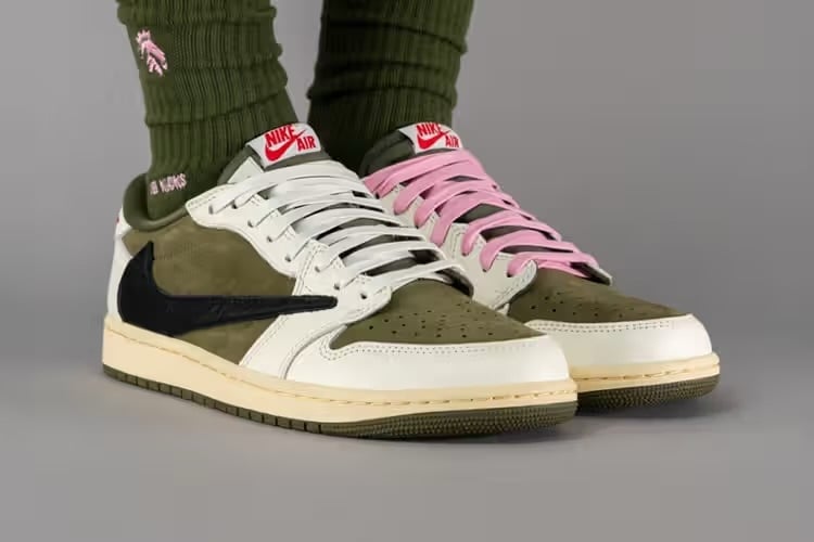 Travis Scott x Air Jordan 1 Retro Low OG SP 'Reverse Olive / Medium Olive'