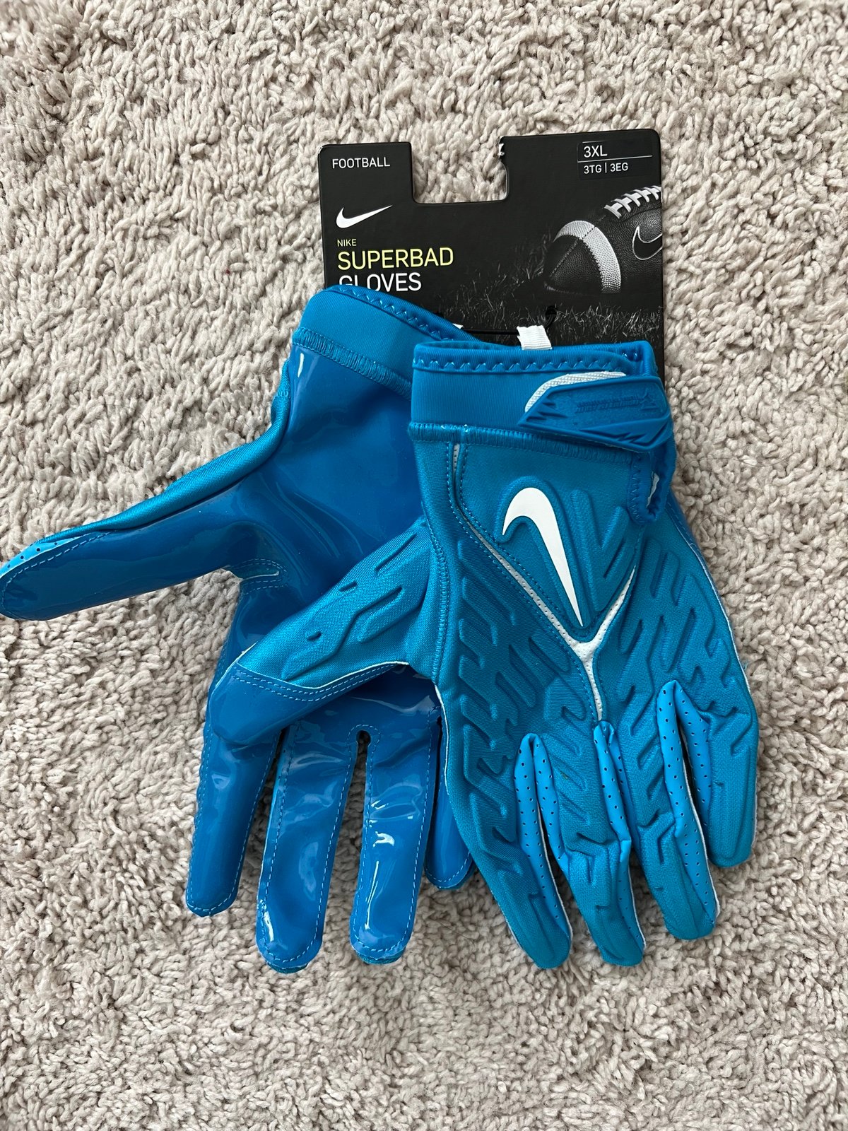 Nike Superbad 6.0 Football Gloves Padded Teal