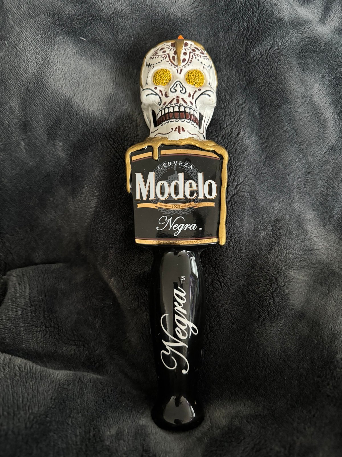 Modelo Negra Day Of The Dead Sugar Skull 10 Beer Tap Handle New No Box Cerveza