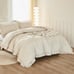 Queen Comforter Set Beige (90x90In Comforter, 2 Pillowcases)