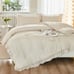 Queen Comforter Set Beige (90x90In Comforter, 2 Pillowcases)