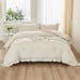 Queen Comforter Set Beige (90x90In Comforter, 2 Pillowcases)