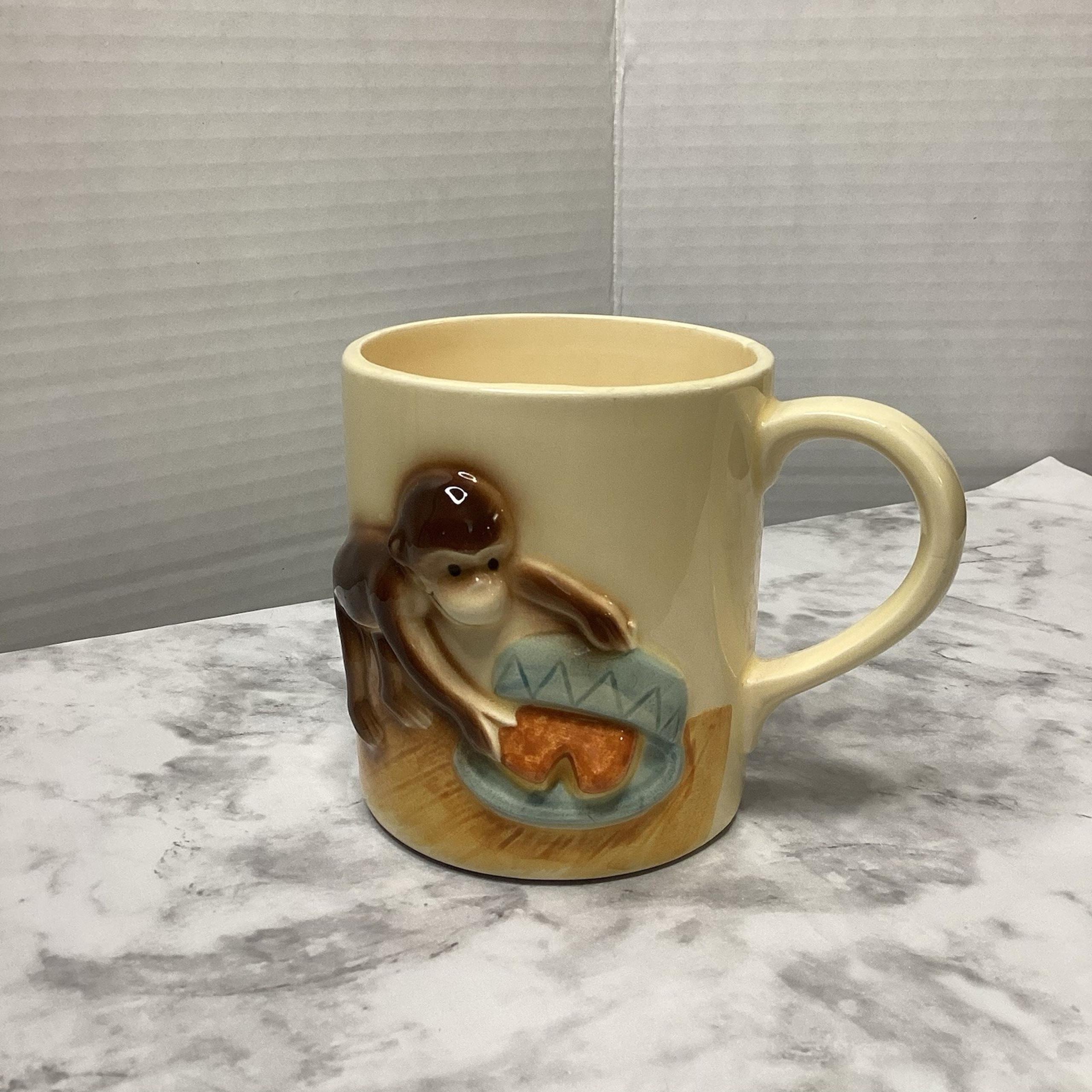Vintage Rare Curious George Mug 3D Gorham 1981 Margaret E. Rey *As Is