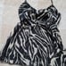 Y2k Sheer Zebra Print Tie Halter Top