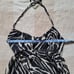 Y2k Sheer Zebra Print Tie Halter Top