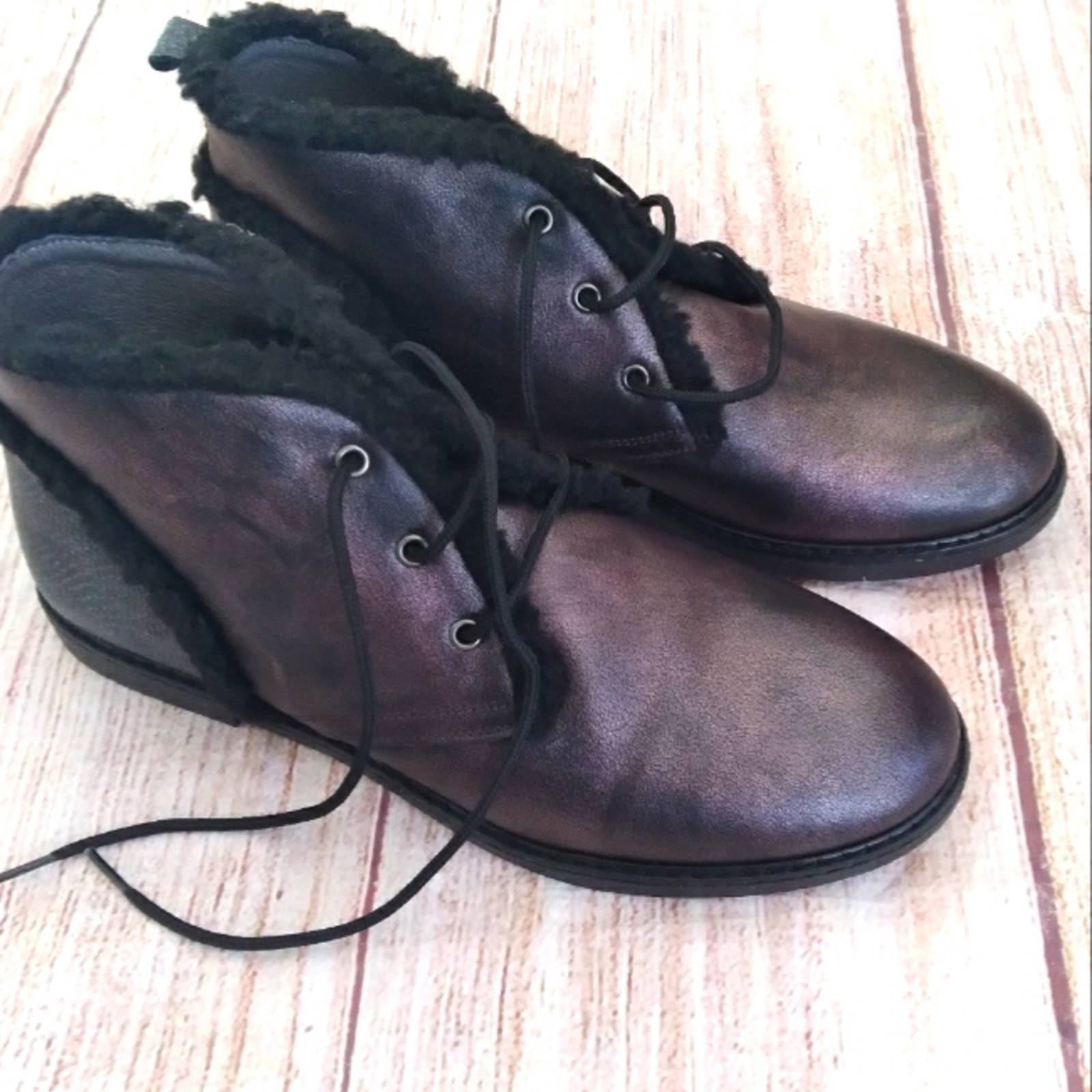 Blublonc girls booties size 36 (U.S. 4) dark burgundy & black New in Box