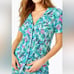 NWT LILLY PULITZER Barking Up the Palm Tree Button Short Sleeve PJ Top | XXS