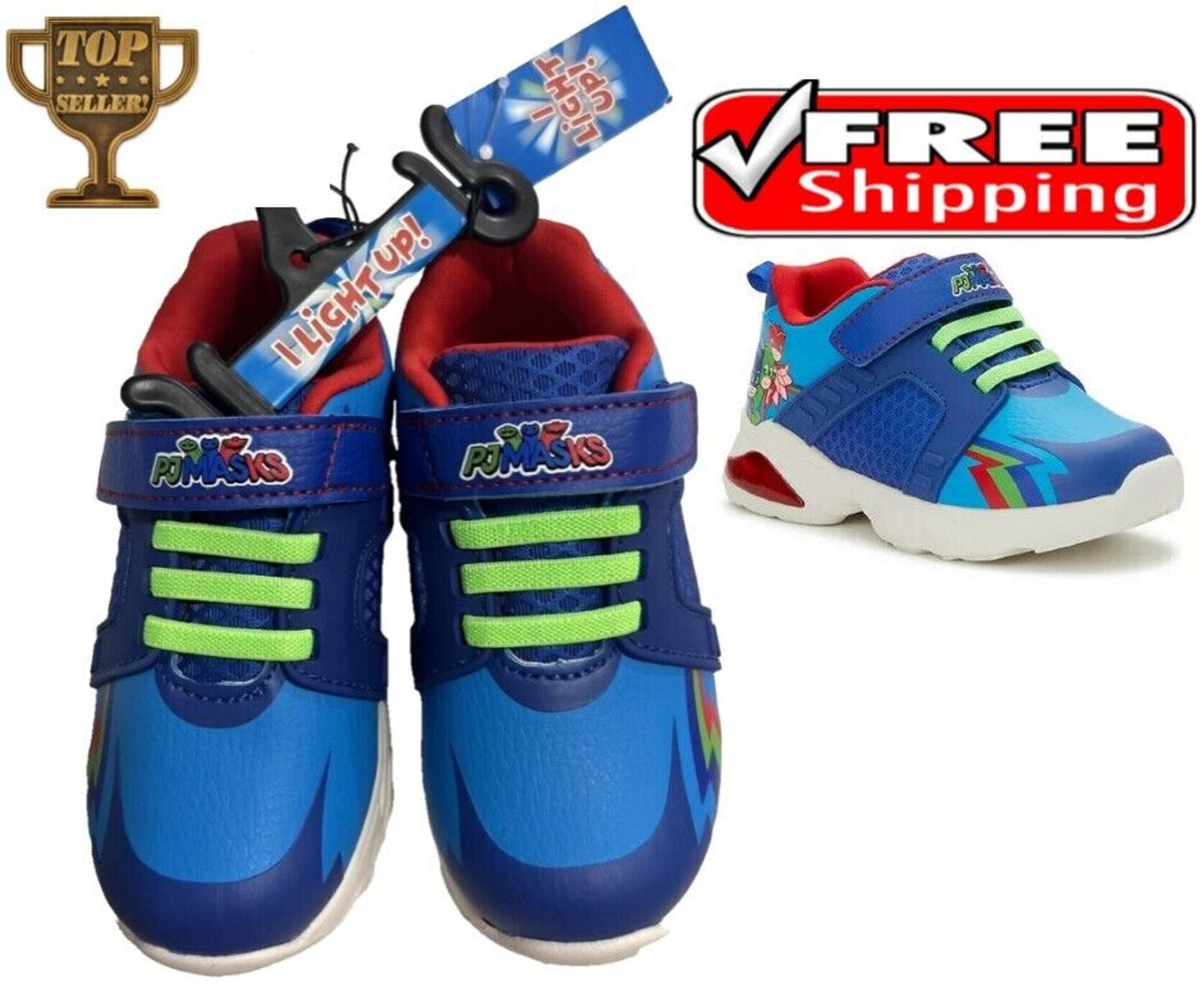 PJ Masks Toddler Boys SIZE 8 License Light Up Athletic Sneaker NEW