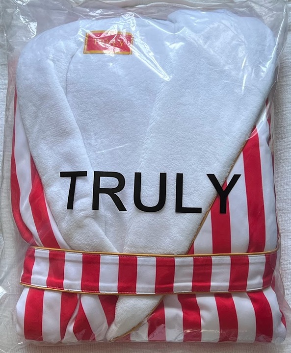 Truly Beauty Red and White Stripe Luxury robe