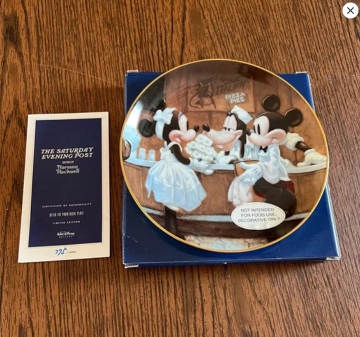Disney Limited Edition Saturday Evening Post After the Prom Plate MSRP: 55