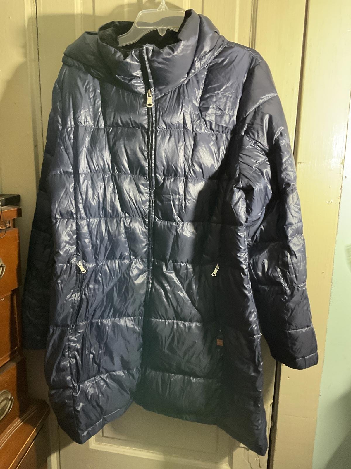 Calvin Klein Down Navy Puffer Jacket with Hood XXL