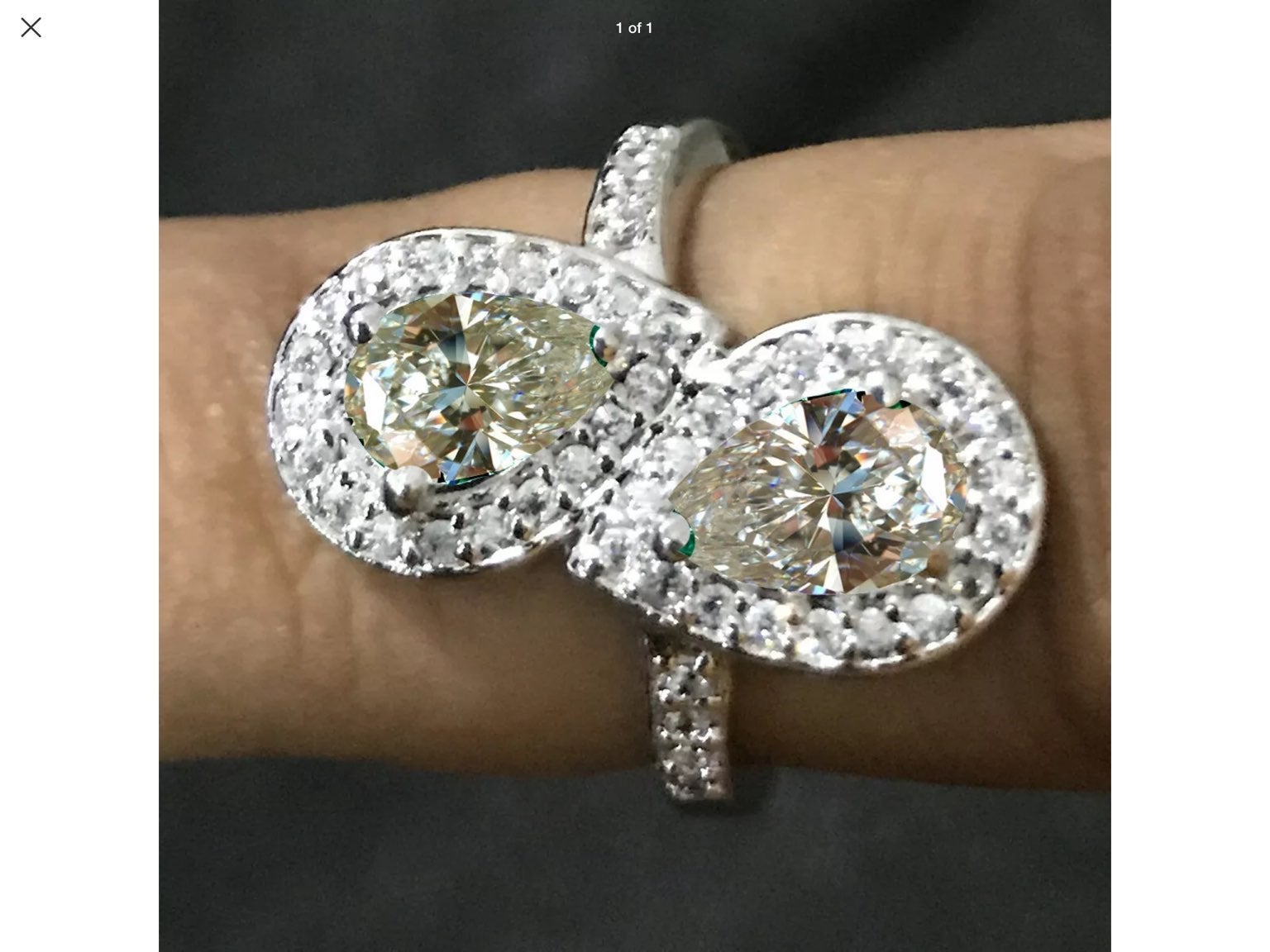2.5tcw Pear Shape Moissanite Diamond