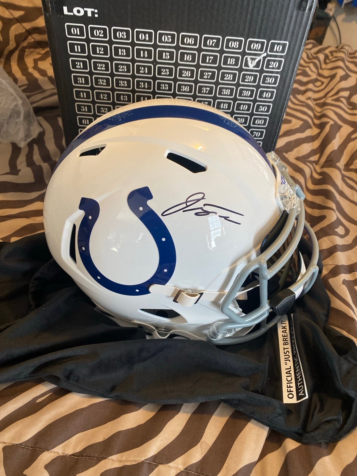 Jonathan Taylor Signed Indianapolis Colts Full-Size Replica Speed Helmet Fanatic