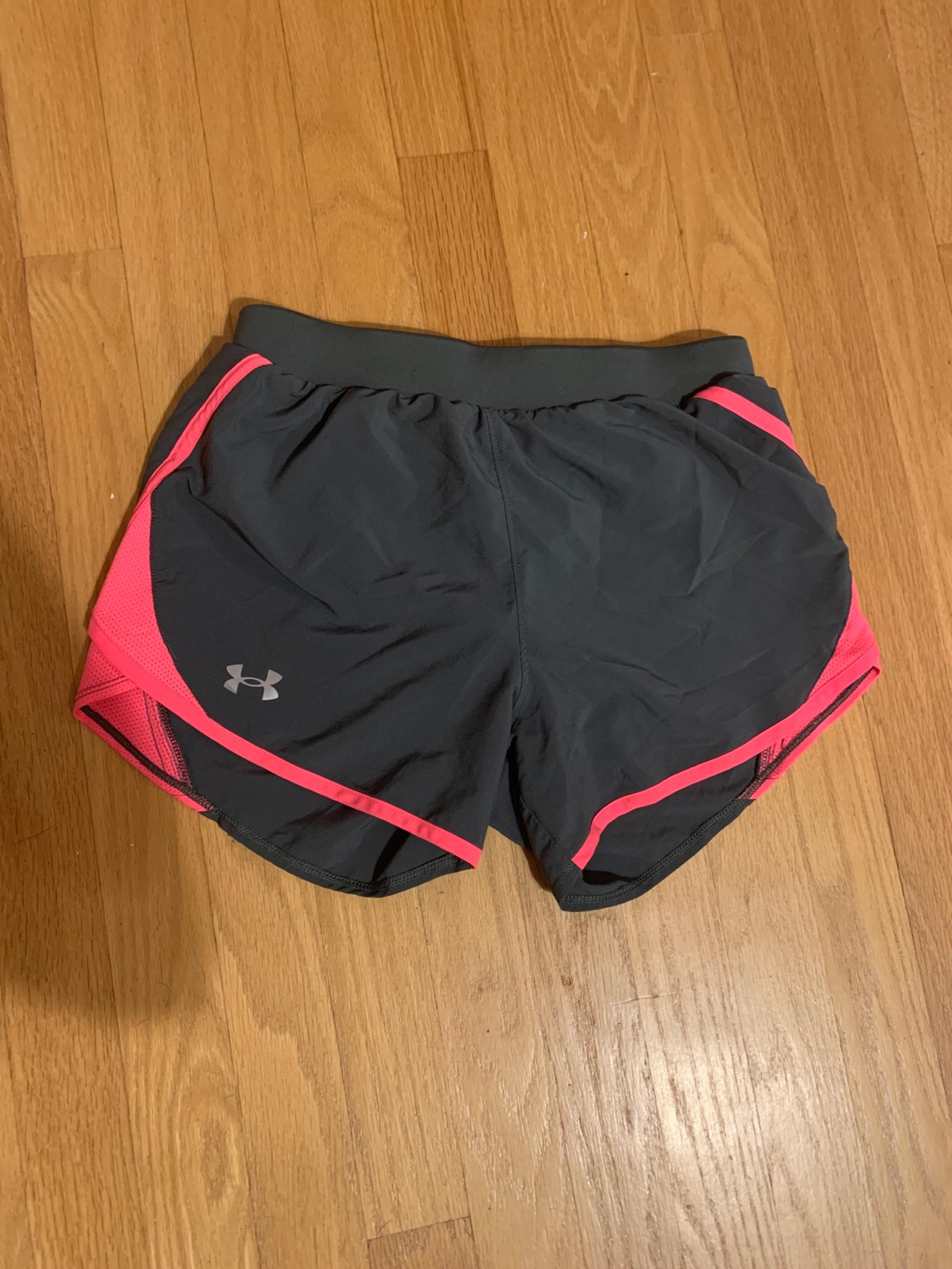Womens Under Armour Grey and Pink Shorts